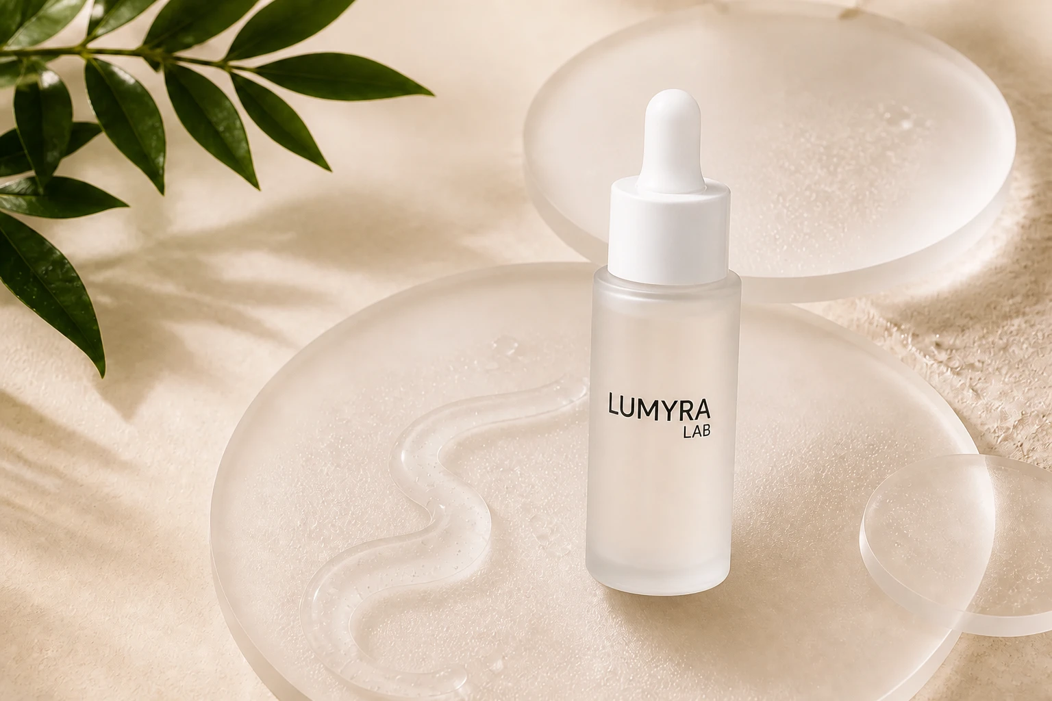 03 Glow Serum with clear gel and frosted discs